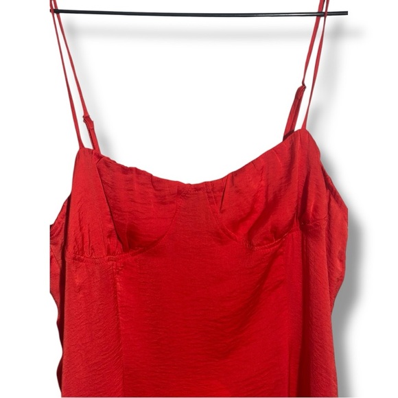 Princess Polly Charm Mini Dress in red Satin Lightweight Bodycon Skinny Straps - Picture 16 of 16